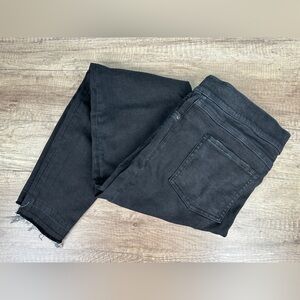 Spanx distressed black denim leggings, size XL